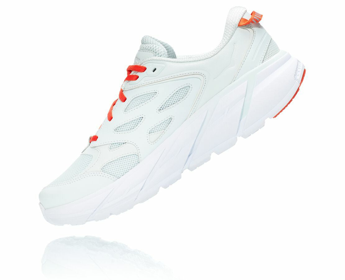 HOKA Wan Blue / Mandarin Red - All Gender Clifton L
