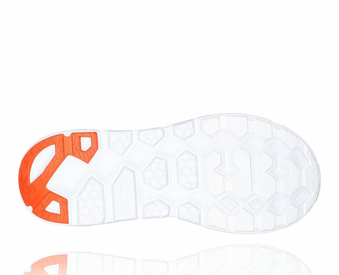 HOKA Wan Blue / Mandarin Red - All Gender Clifton L