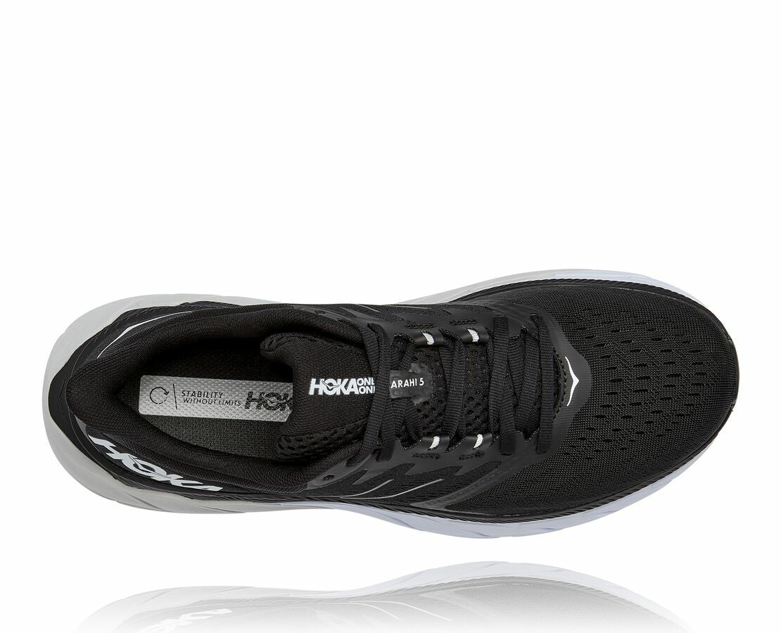 HOKA Black / White - Men's Arahi 5