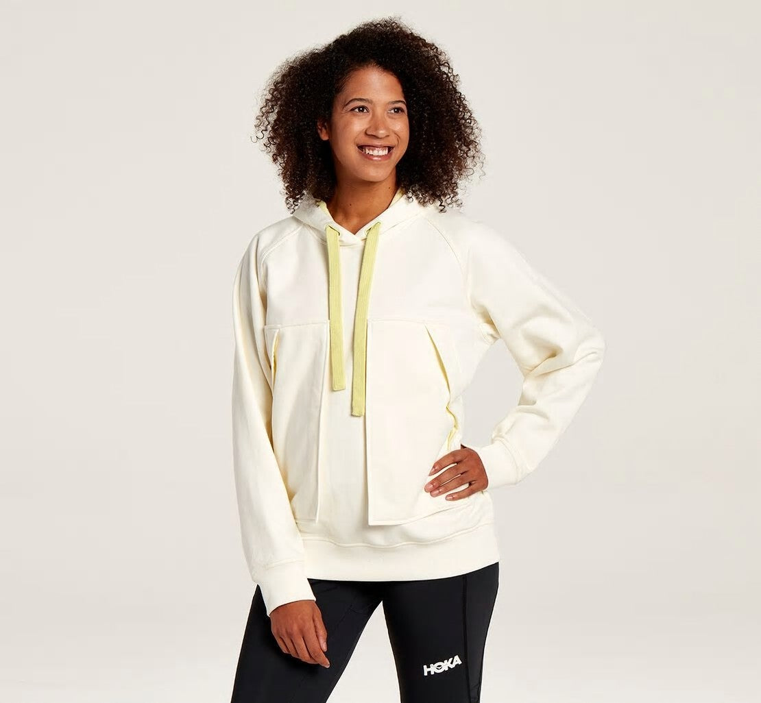 HOKA White - All Gender Bondi Hoodie