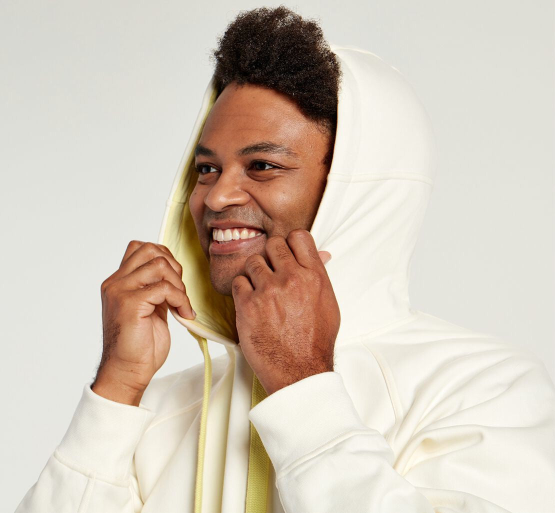 HOKA White - All Gender Bondi Hoodie