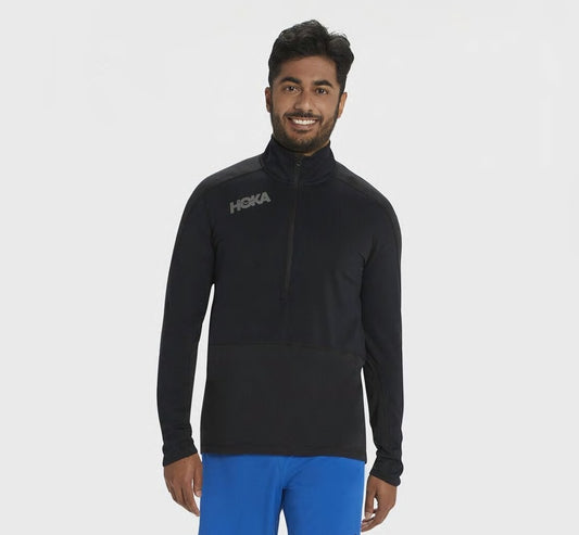 HOKA Black - Men's 1/2 Zip Midlayer