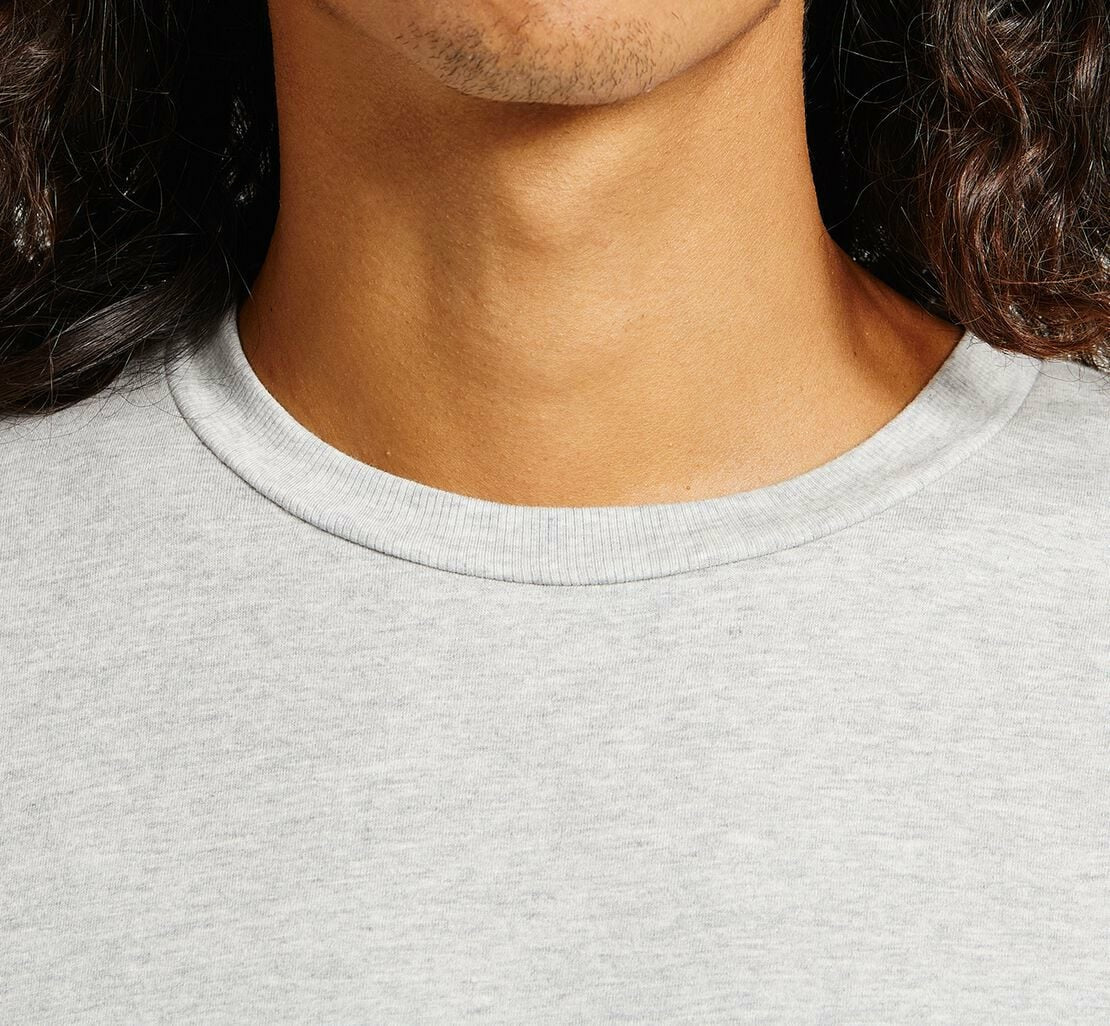 HOKA Heather Grey / Persimmon Orange - Men's Brand Tee