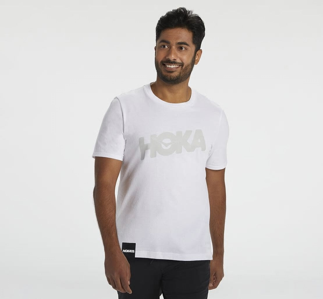 HOKA White - Men's Brand Tee