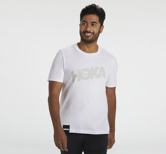 HOKA White - Men's Brand Tee