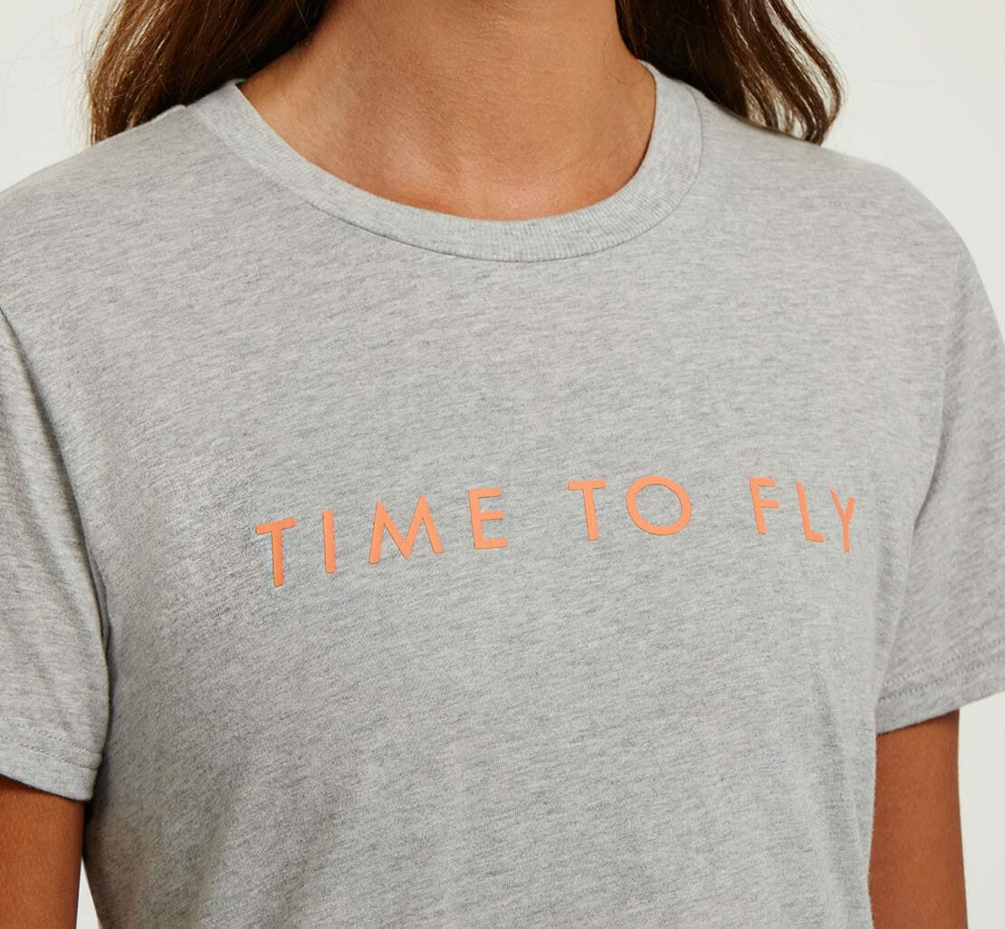 HOKA Heather Grey / Cantaloupe - Women's Brand Tee