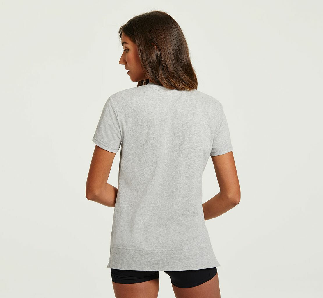 HOKA Heather Grey / Cantaloupe - Women's Brand Tee