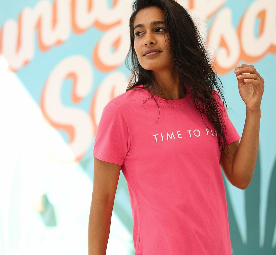 HOKA Paradise Pink / White - Women's Brand Tee