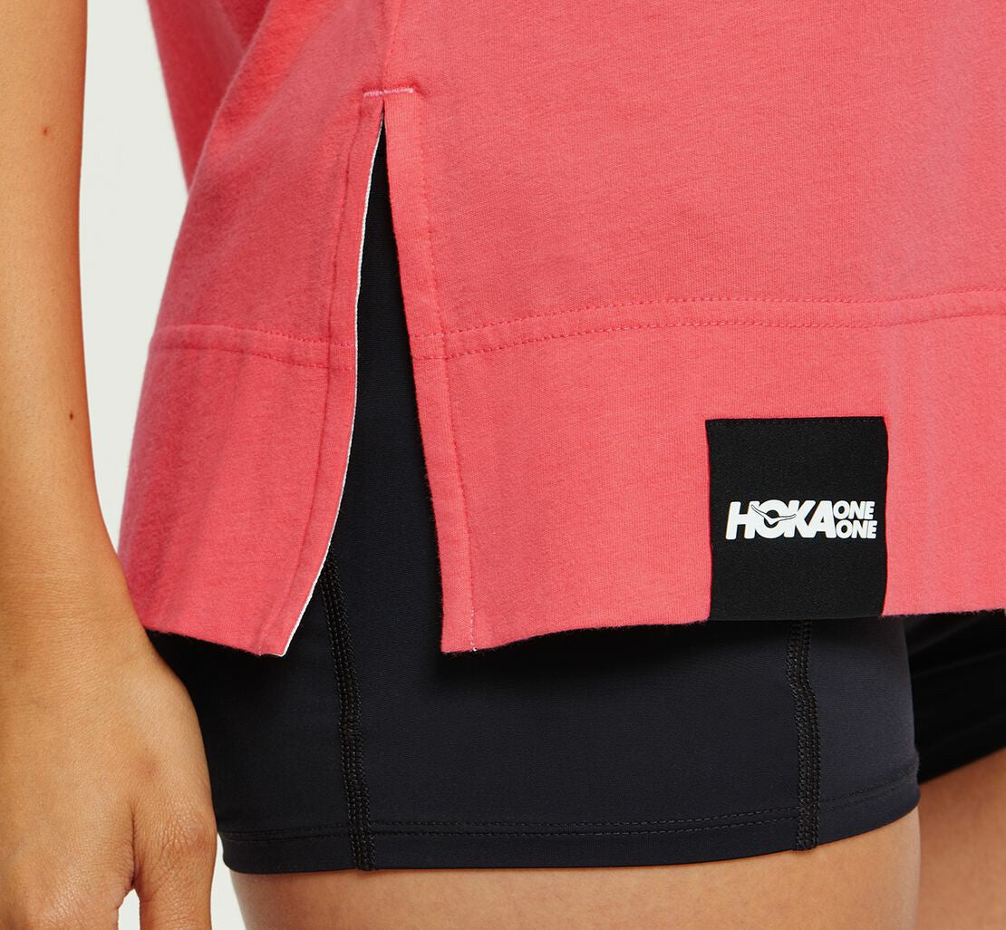 HOKA Paradise Pink / White - Women's Brand Tee