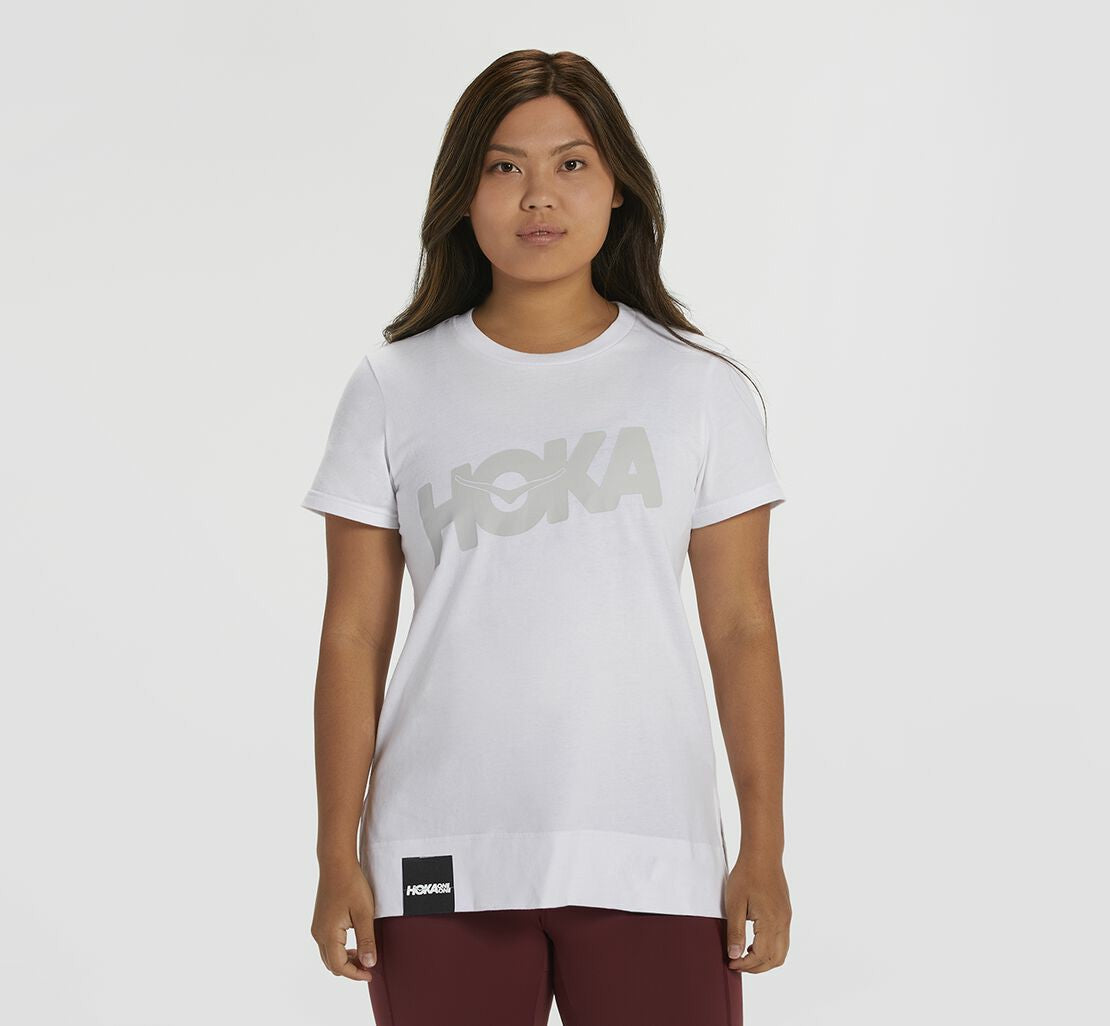 HOKA White - Women's Brand Tee