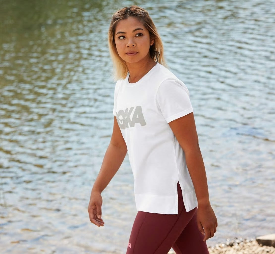 HOKA White - Women's Brand Tee