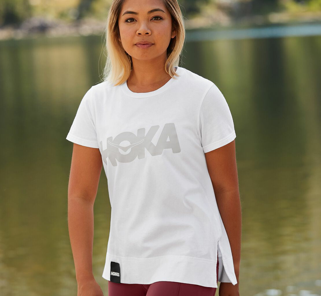HOKA White - Women's Brand Tee