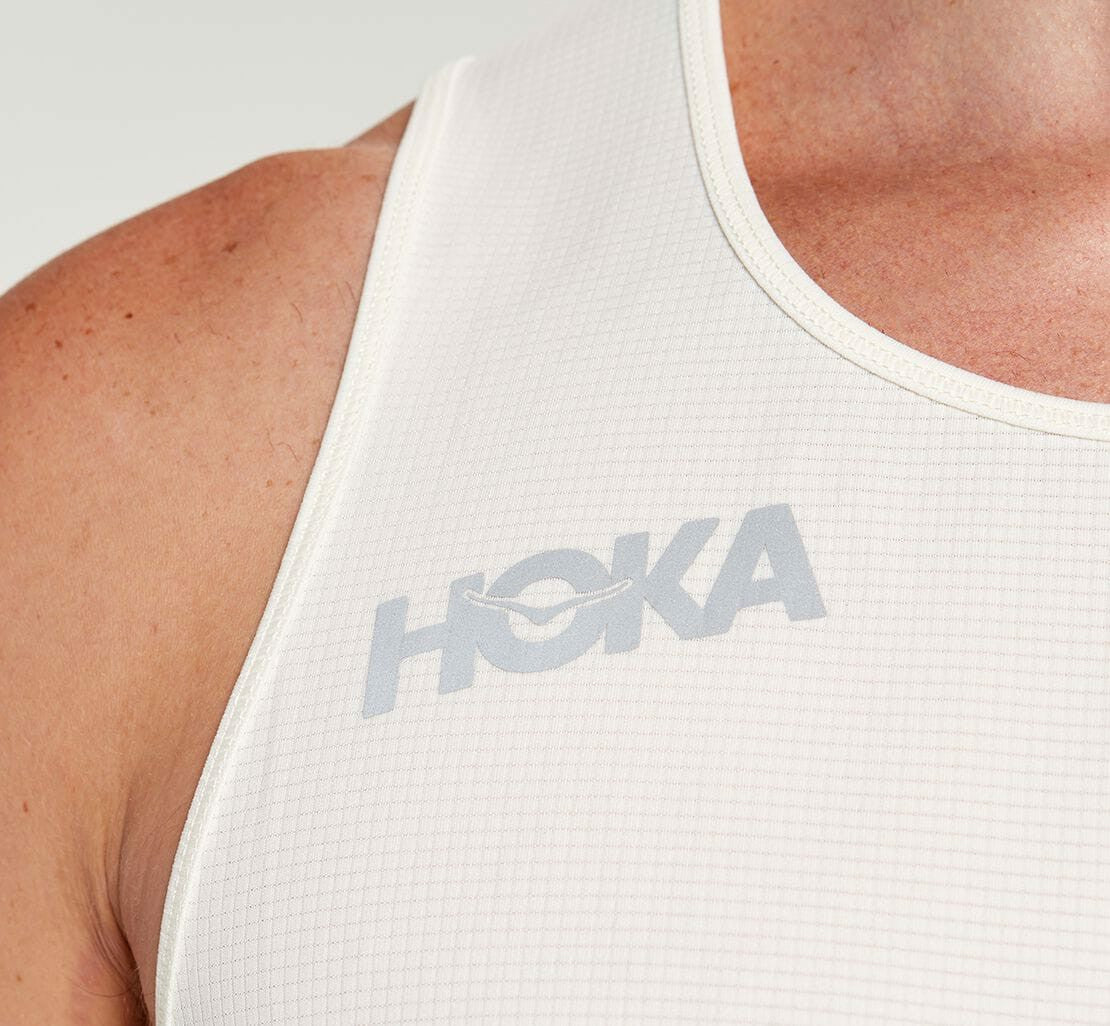 HOKA White - Men's Singlet