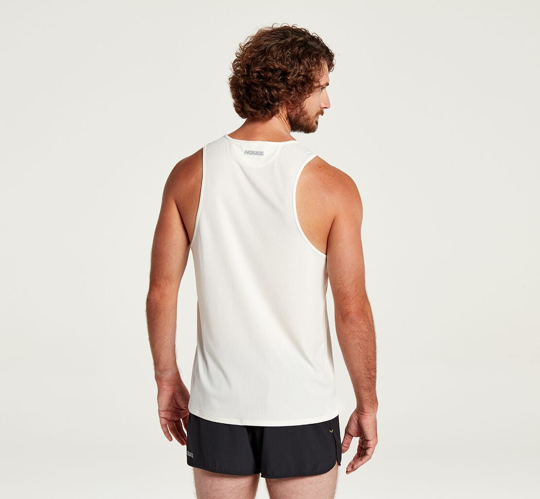 HOKA White - Men's Singlet