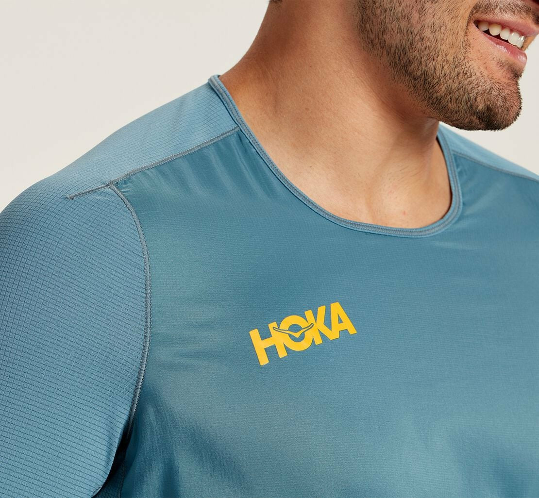 HOKA Provincial Blue - Men's Wind Shirt