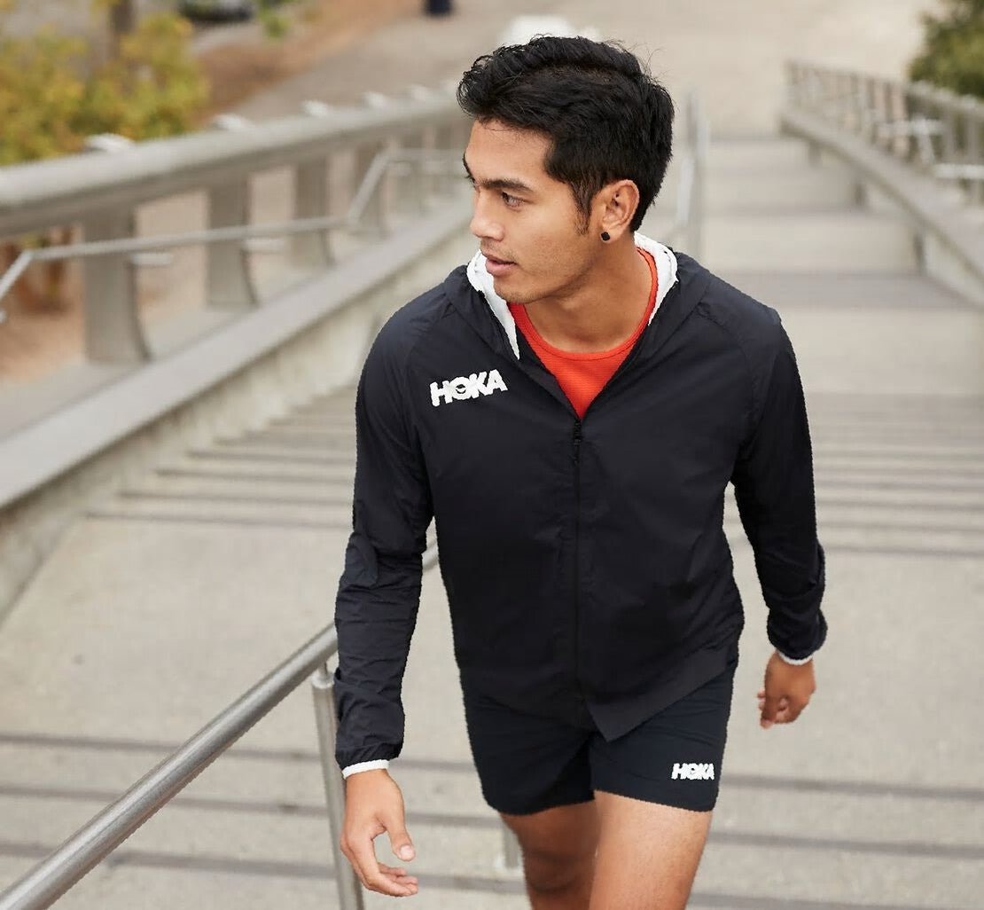 HOKA Black - Men's Full-Zip Wind Jacket