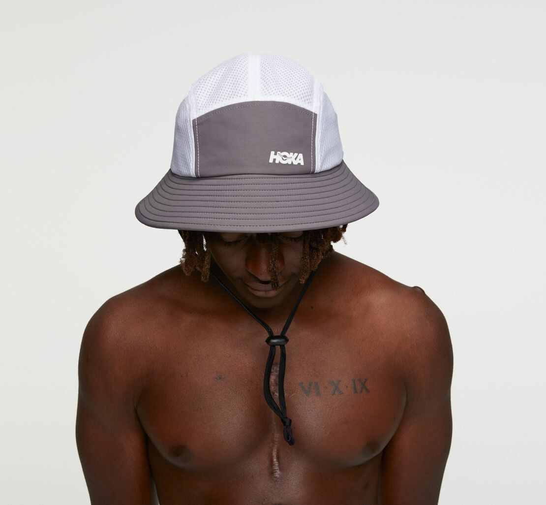 HOKA Charcoal / White - All Gender Adventure Hat
