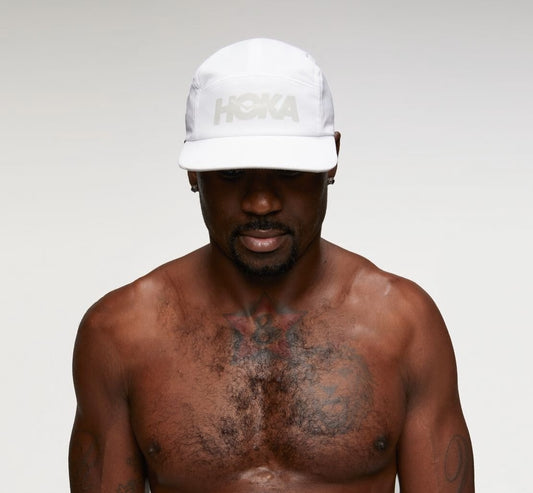 HOKA White / Cool Grey - All Gender Performance Hat