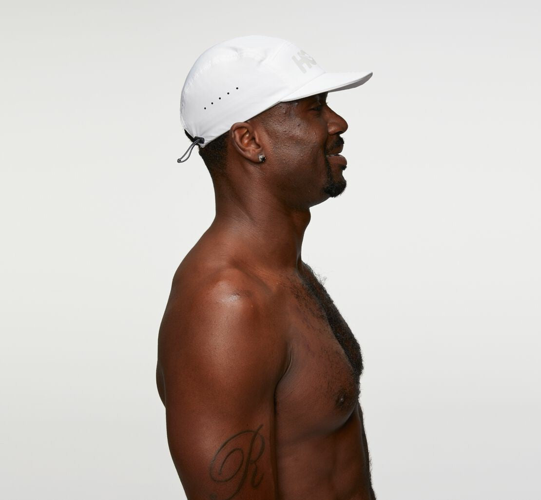 HOKA White / Cool Grey - All Gender Performance Hat