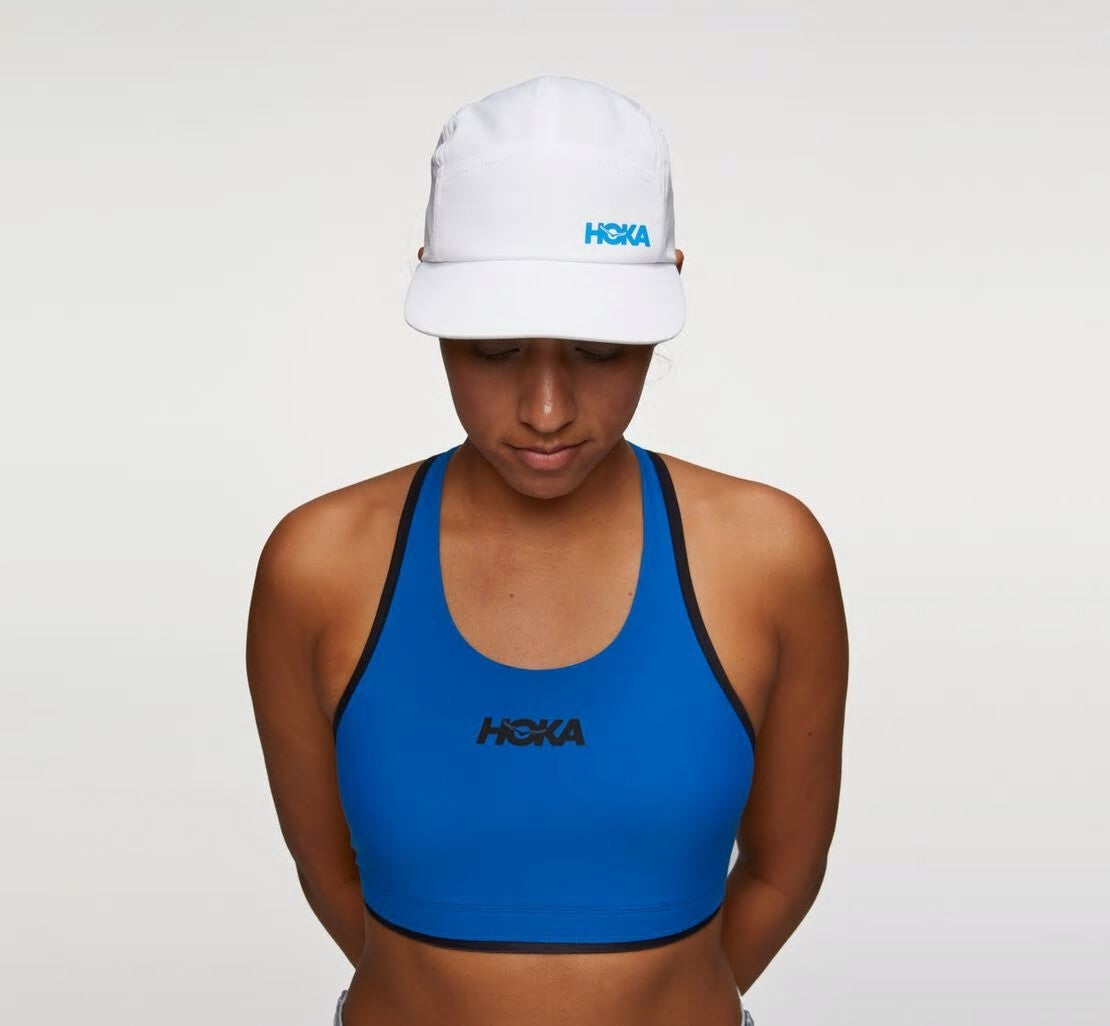 HOKA White / Diva Blue - All Gender Performance Hat