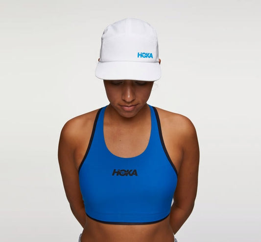 HOKA White / Diva Blue - All Gender Performance Hat