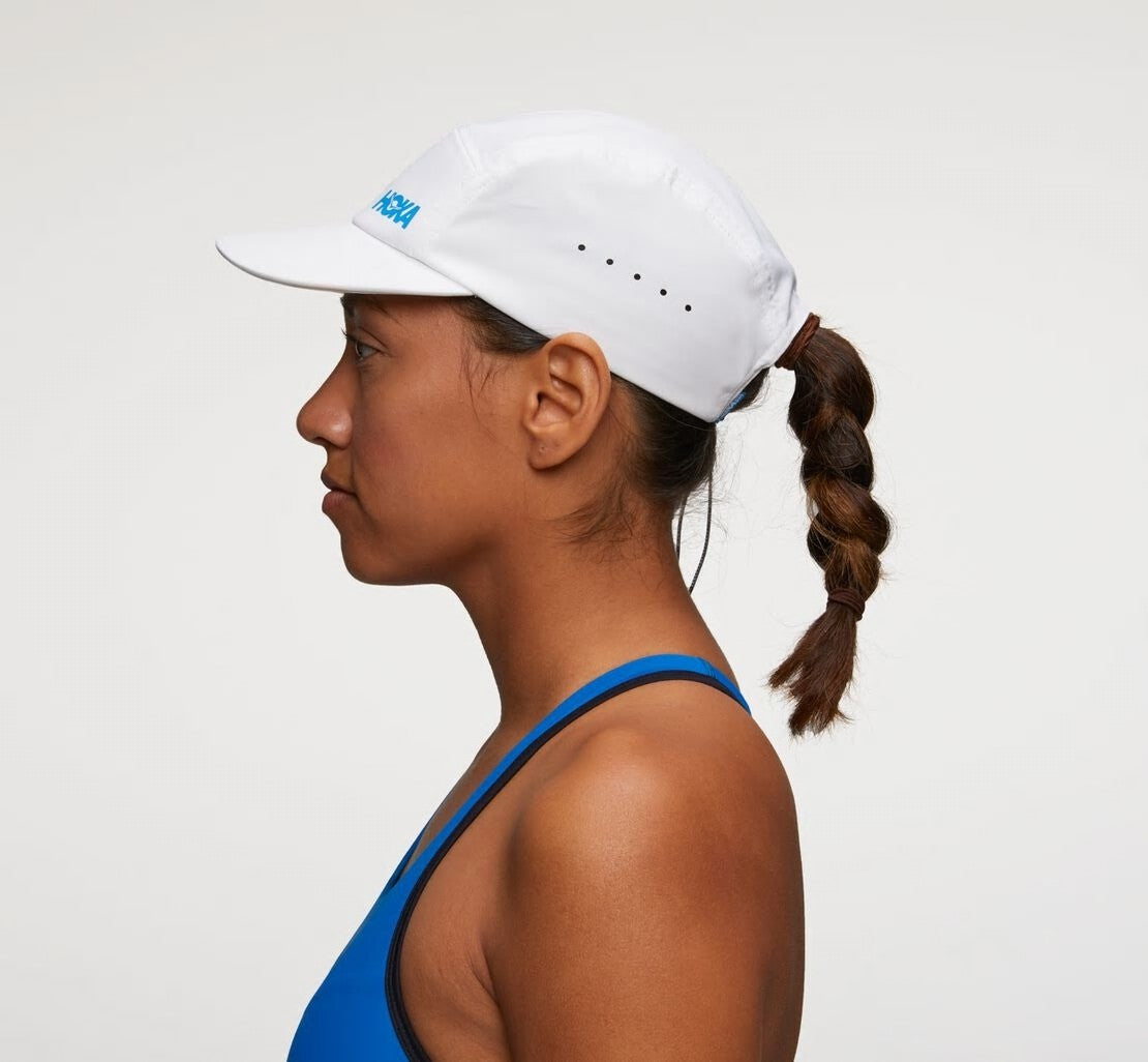 HOKA White / Diva Blue - All Gender Performance Hat