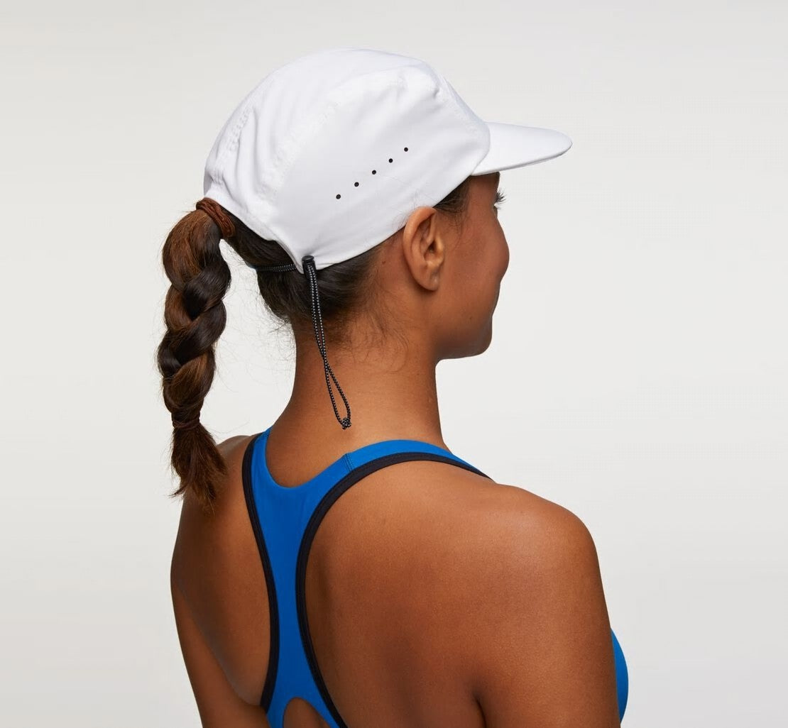 HOKA White / Diva Blue - All Gender Performance Hat