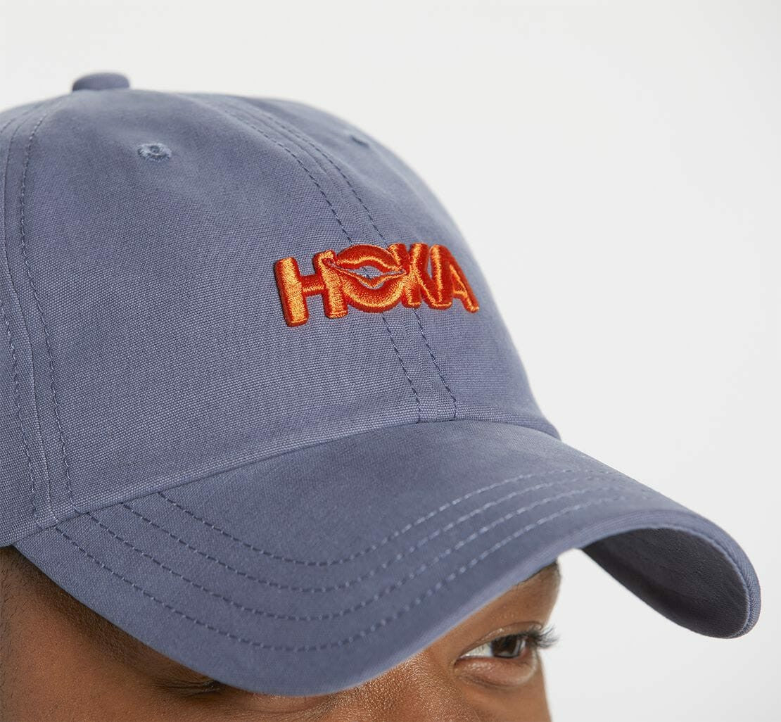 HOKA Blue Grey / Vermilion Orange - All Gender Casual Hat