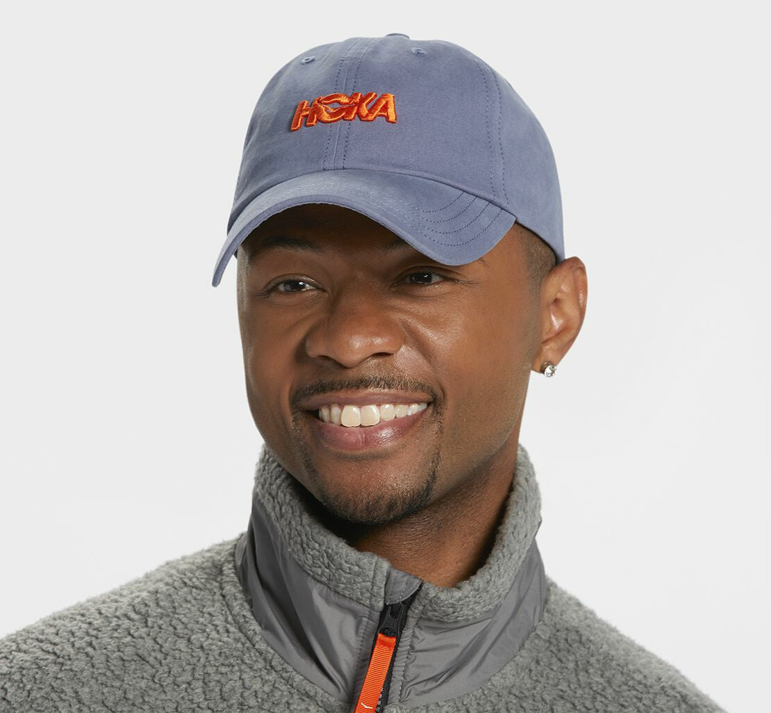HOKA Blue Grey / Vermilion Orange - All Gender Casual Hat
