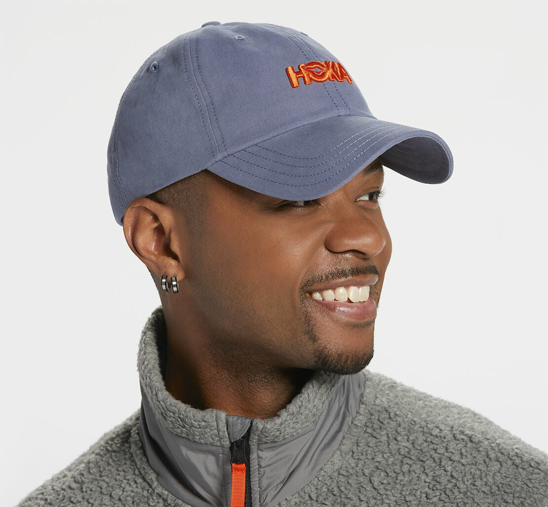 HOKA Blue Grey / Vermilion Orange - All Gender Casual Hat