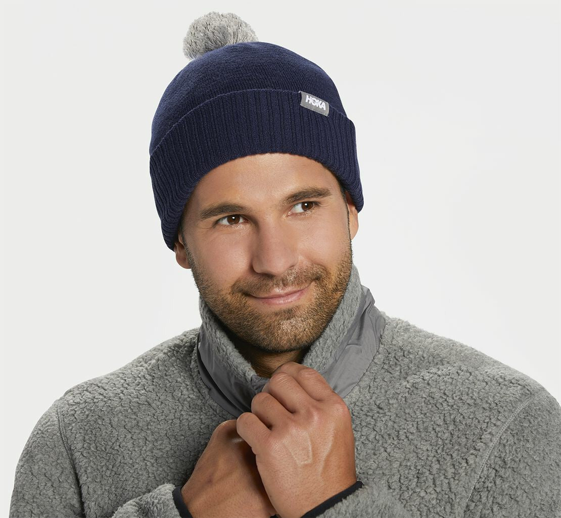 HOKA Moonlit Ocean - All Gender Pom Beanie