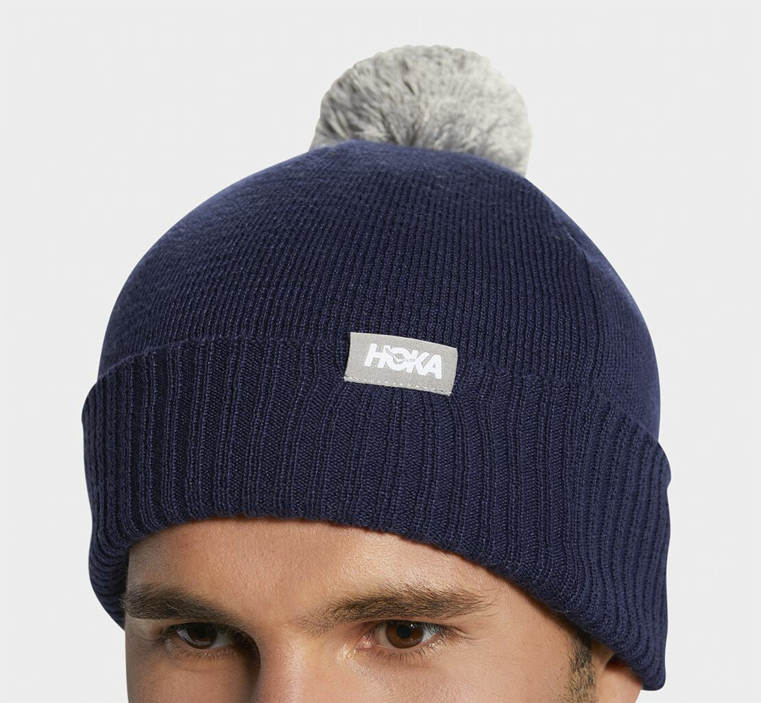 HOKA Moonlit Ocean - All Gender Pom Beanie