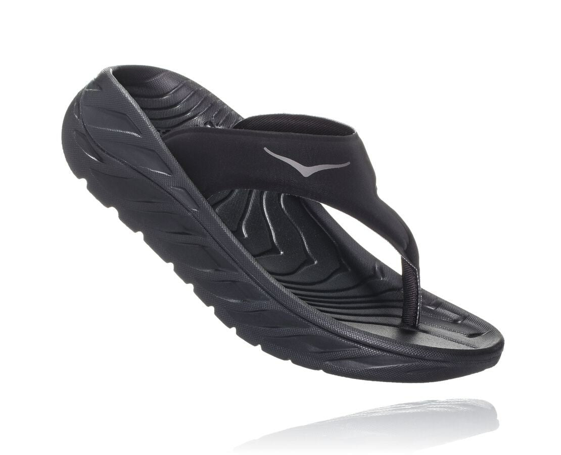 HOKA Black / Dark Gull Gray - Women's ORA Recovery Flip