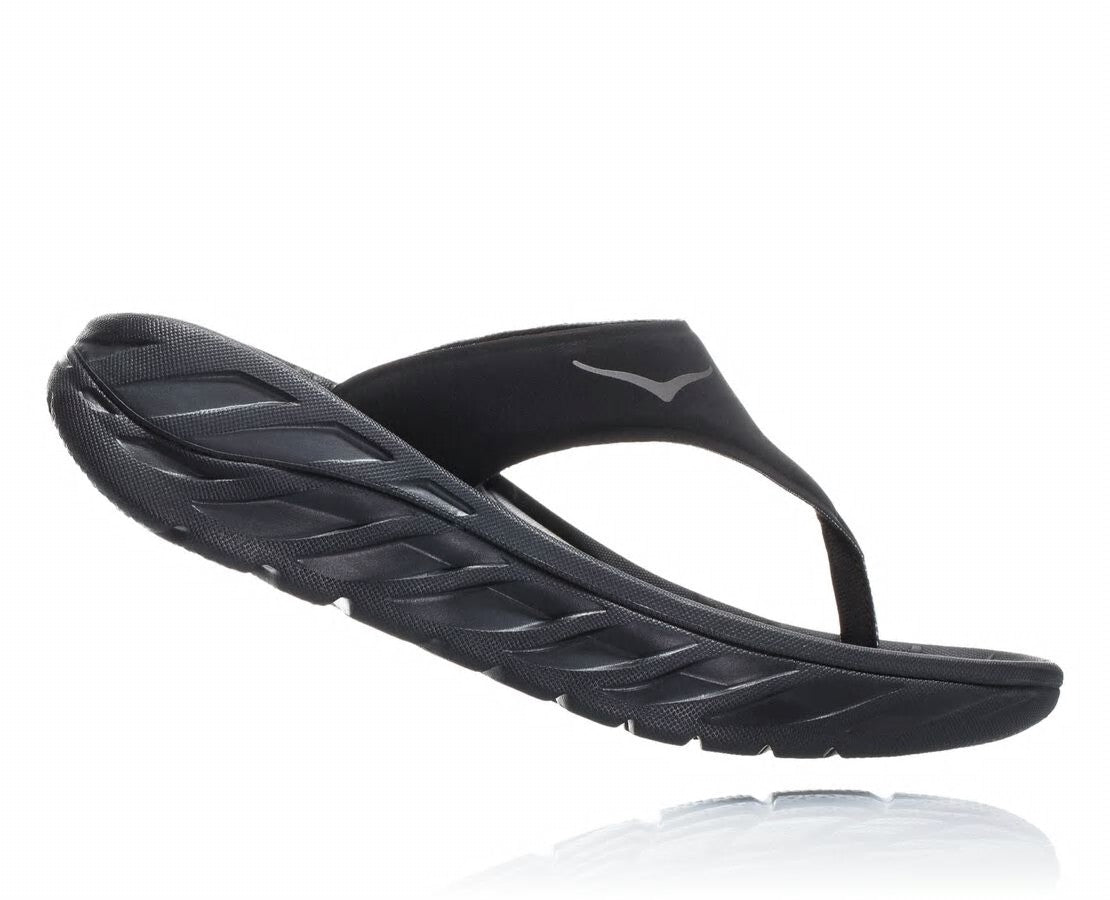 HOKA Black / Dark Gull Gray - Women's ORA Recovery Flip
