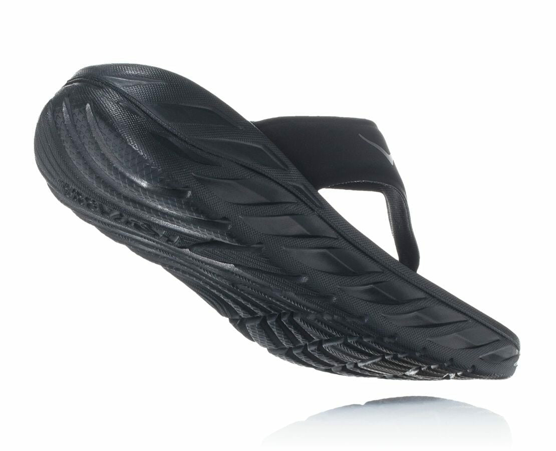 HOKA Black / Dark Gull Gray - Women's ORA Recovery Flip