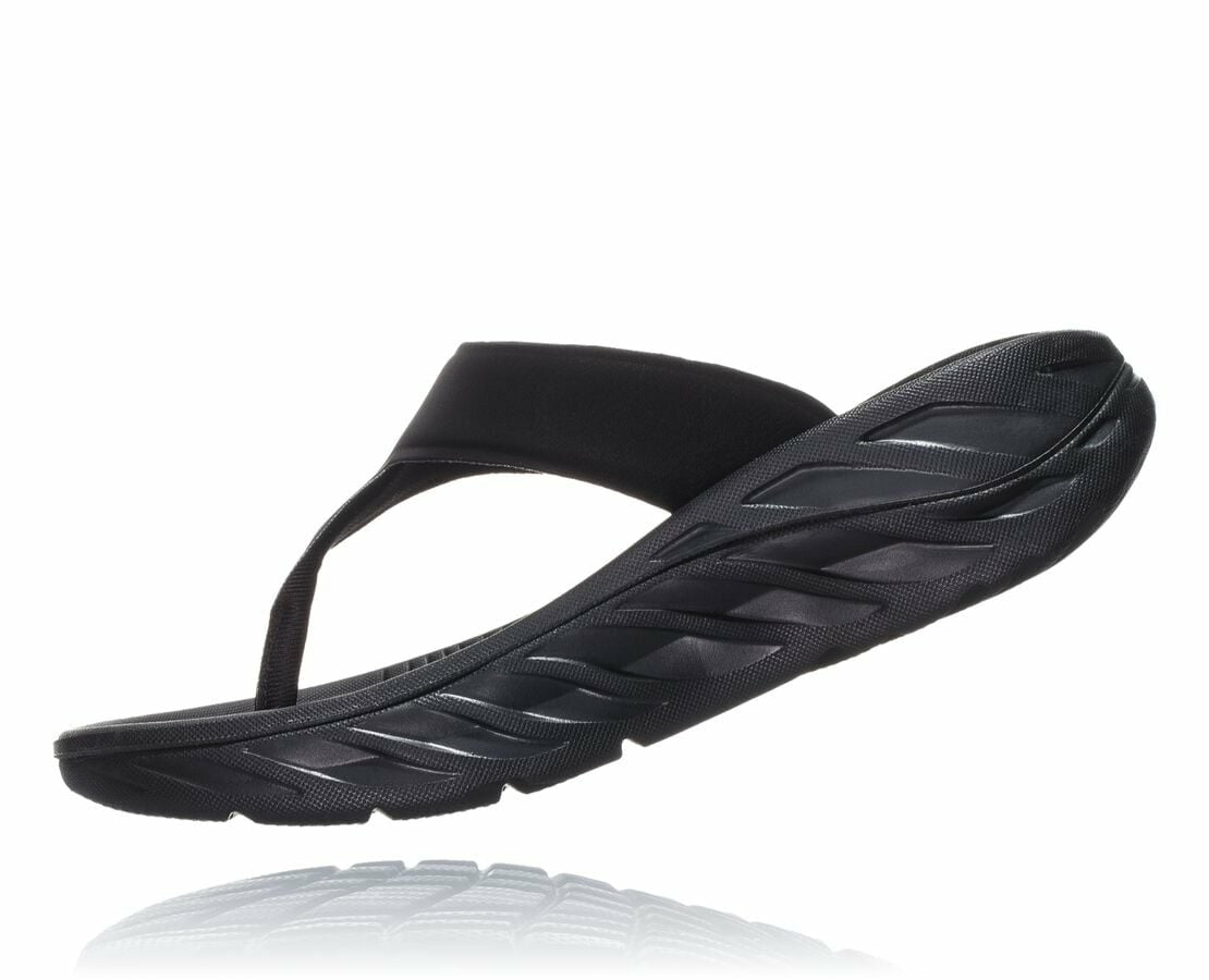 HOKA Black / Dark Gull Gray - Women's ORA Recovery Flip