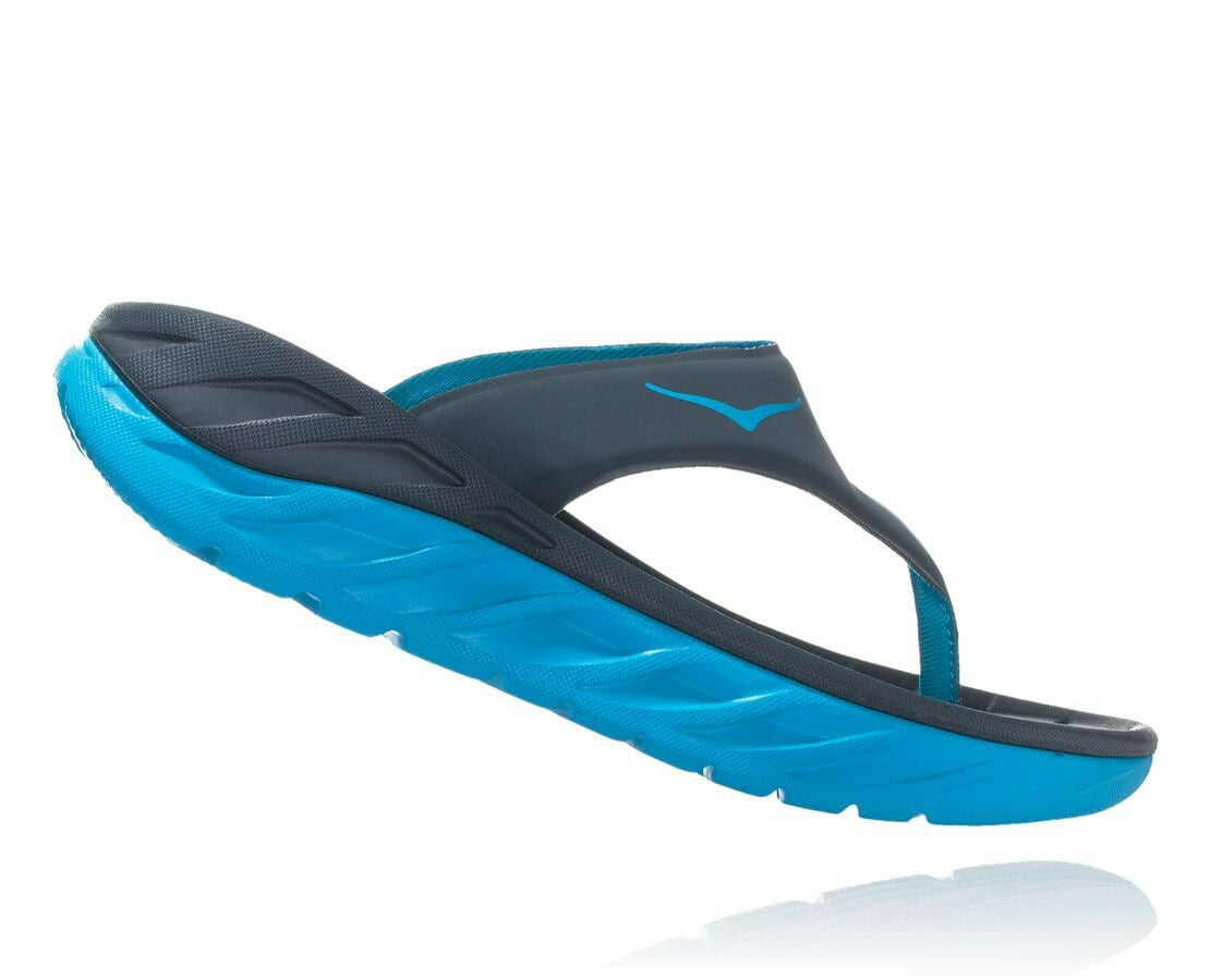 HOKA Ebony / Dresden Blue - Women's ORA Recovery Flip