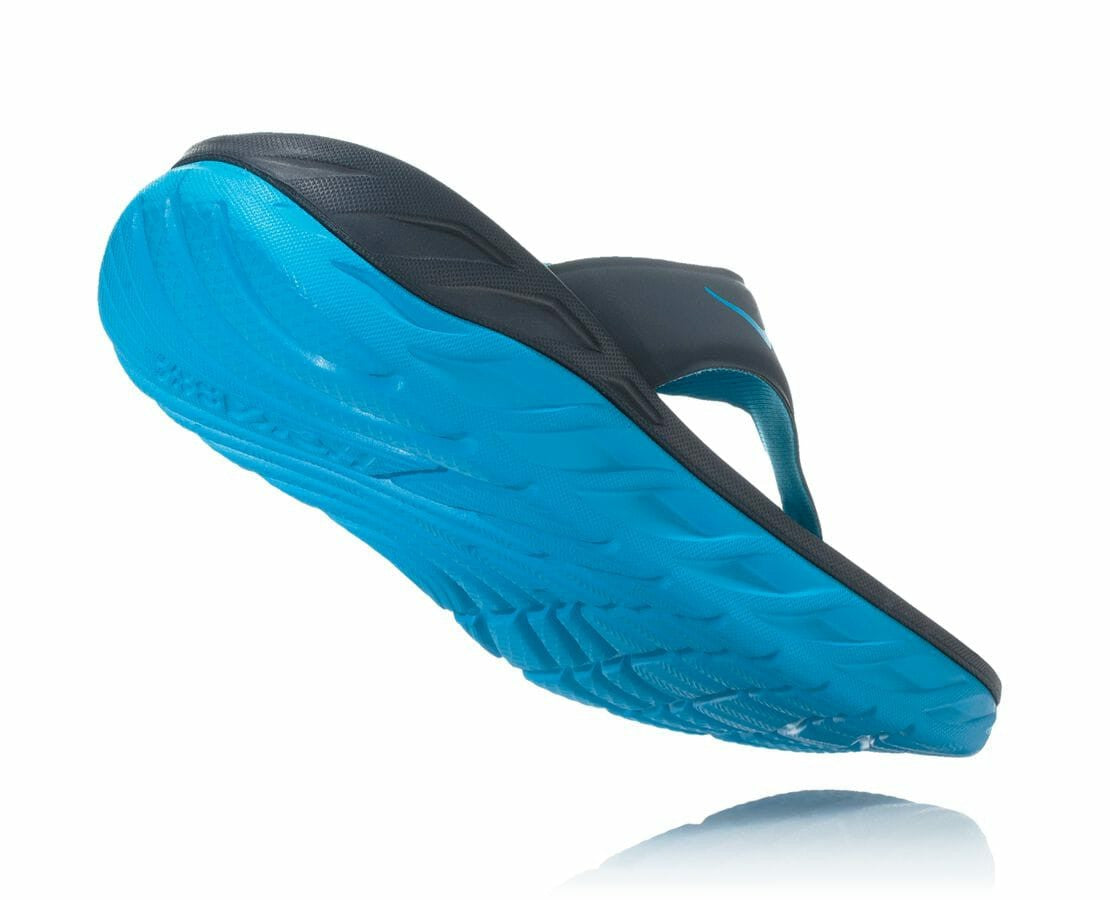 HOKA Ebony / Dresden Blue - Women's ORA Recovery Flip