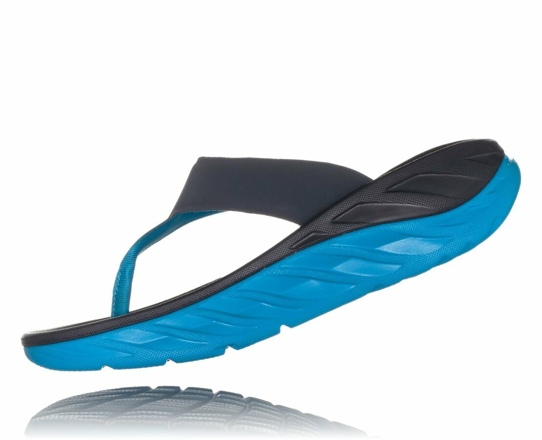 HOKA Ebony / Dresden Blue - Women's ORA Recovery Flip
