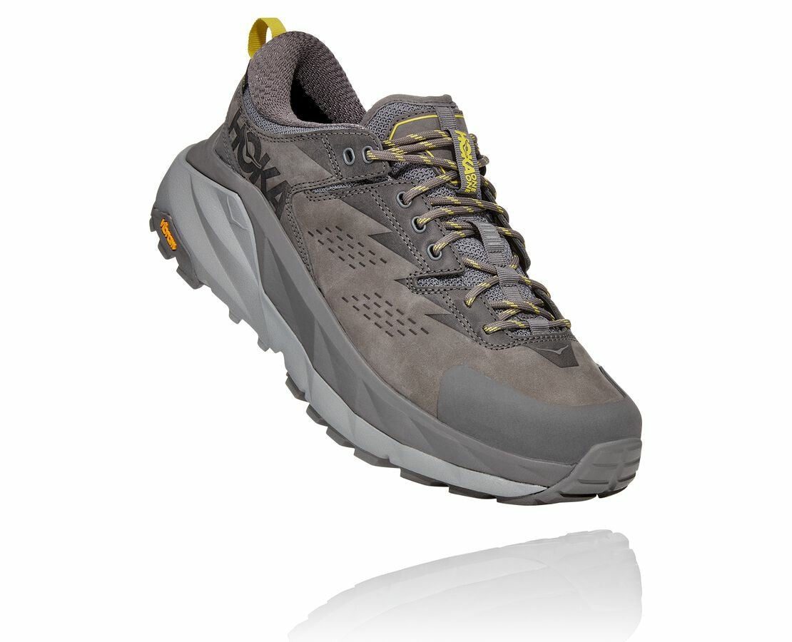HOKA Charcoal Gray / Green Sheen - Men's Kaha Low GORE-TEX