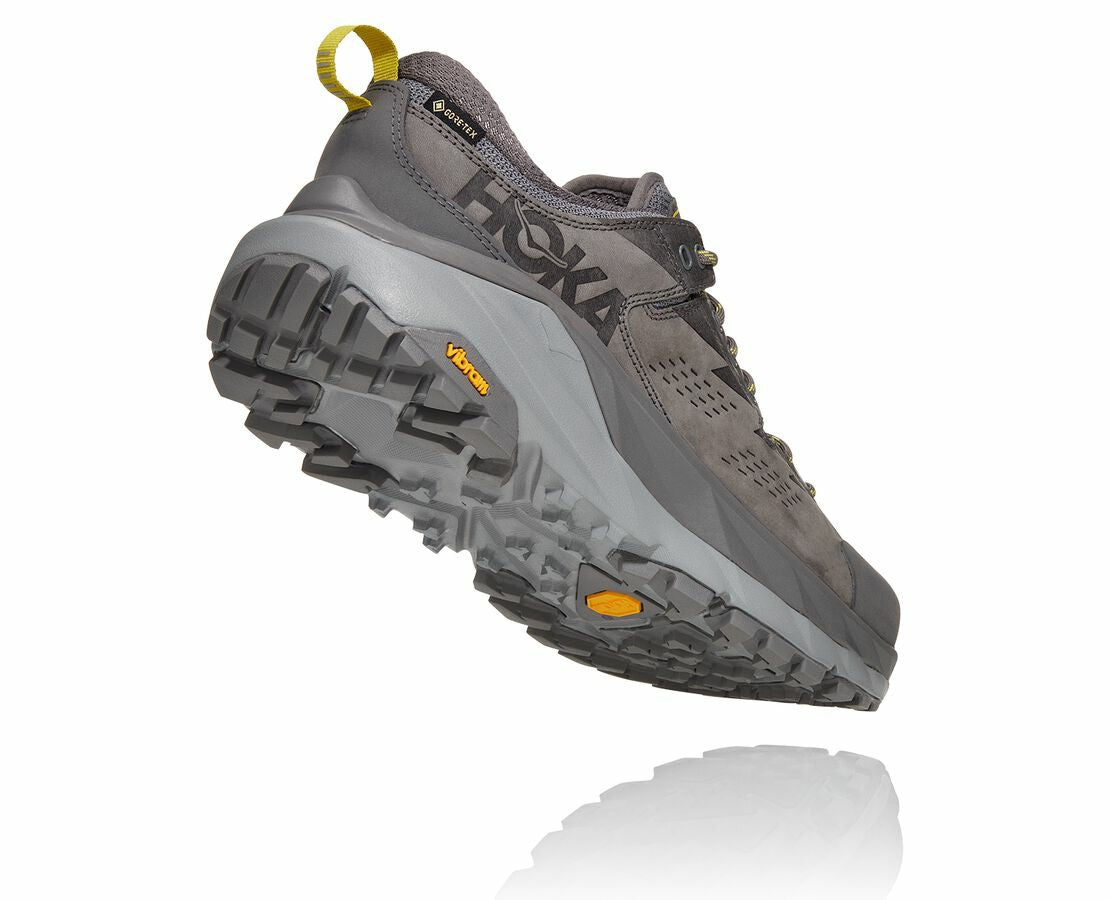 HOKA Charcoal Gray / Green Sheen - Men's Kaha Low GORE-TEX