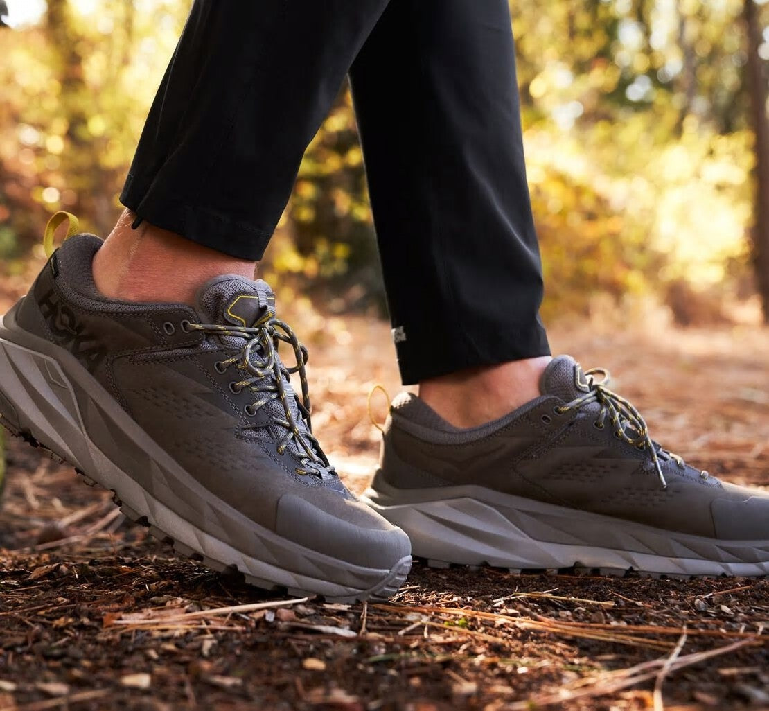 HOKA Charcoal Gray / Green Sheen - Men's Kaha Low GORE-TEX