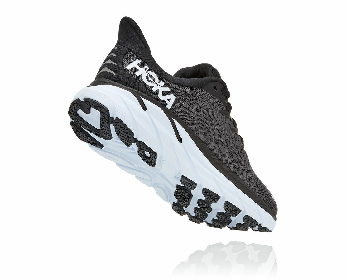 HOKA Black / White - Men's Clifton 8