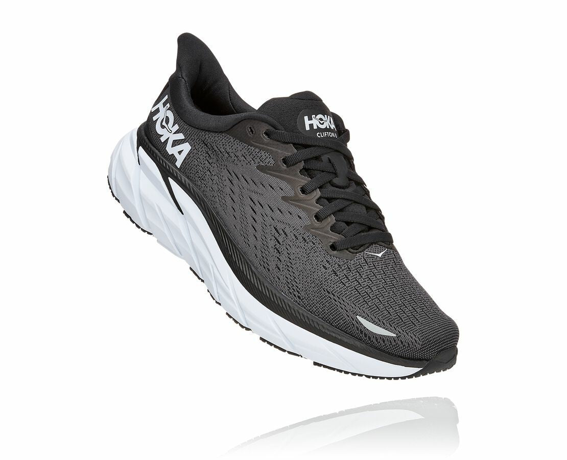 HOKA Black / White - Women's Clifton 8