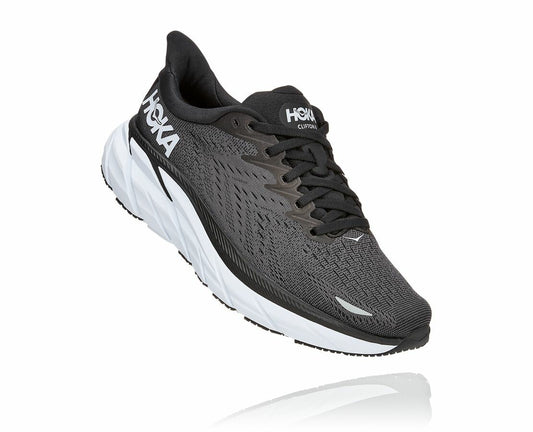 HOKA Black / White - Women's Clifton 8