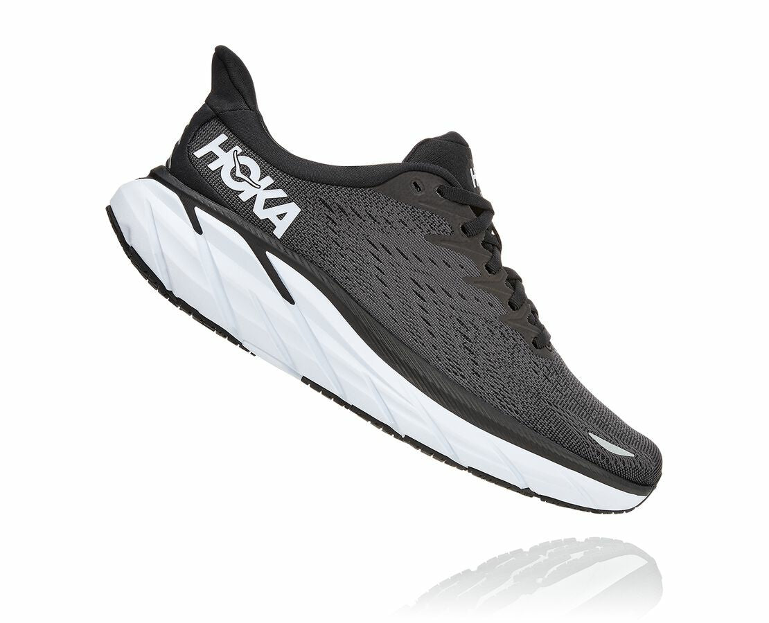 HOKA Black / White - Women's Clifton 8