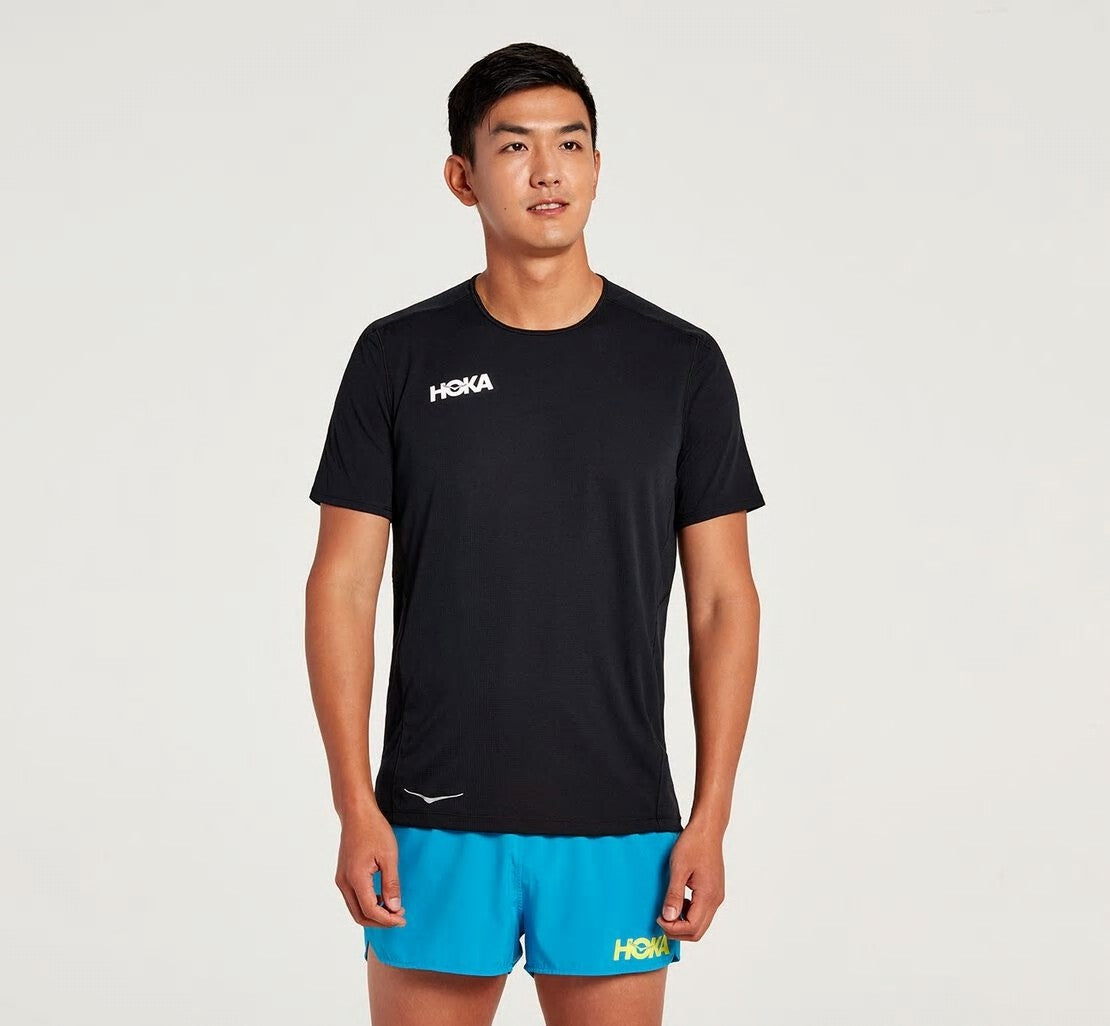HOKA Black - Men's Performance Short Sleeve