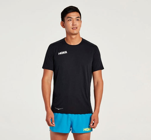 HOKA Black - Men's Performance Short Sleeve