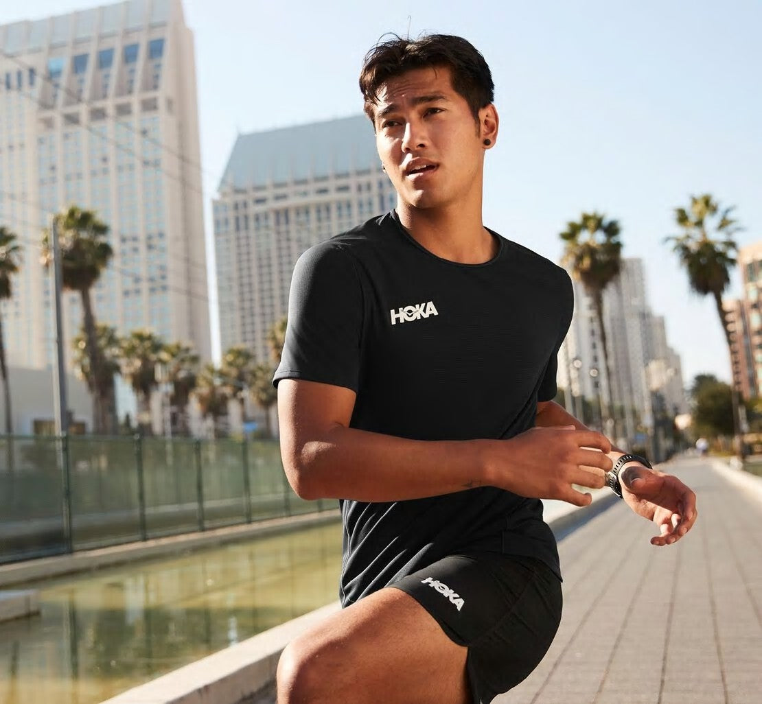 HOKA Black - Men's Performance Short Sleeve