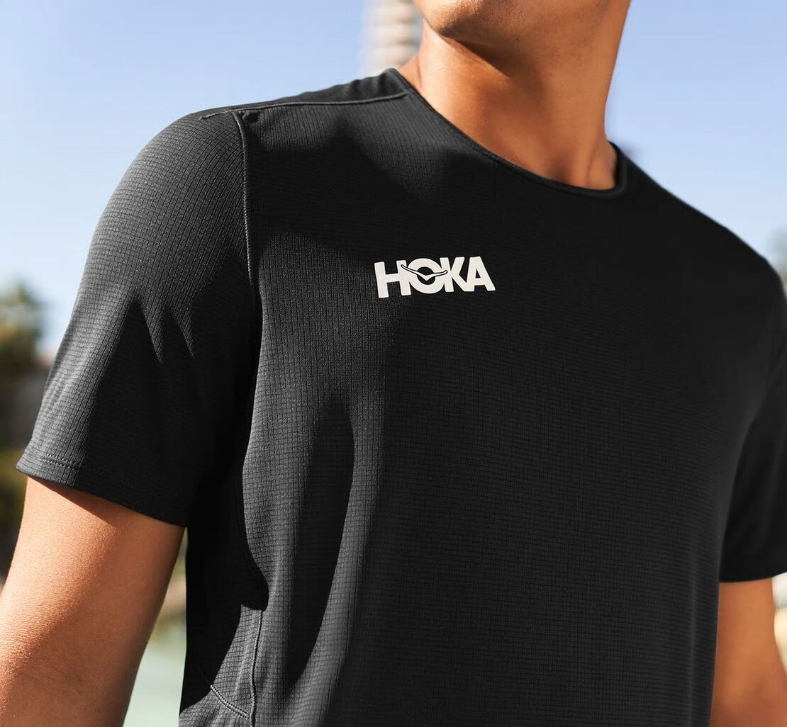 HOKA Black - Men's Performance Short Sleeve